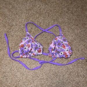 Wild Fable Purple Floral Bikini Top XS